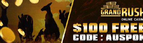 Grand Rush Casino $100 no deposit required (free bonus code).